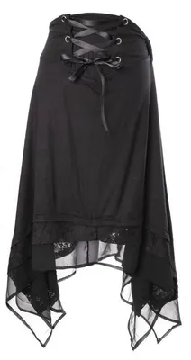 Produktbild von Poizen Industries Mittellanger Rock Damen Zemira Skirt schwarz S