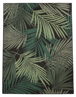 Produktbild von TT Home In-& Outdoor Teppich Wetterfest Balkon Küche Wohnzimmer Palmen Muster Modern Größe 280x380 cm
