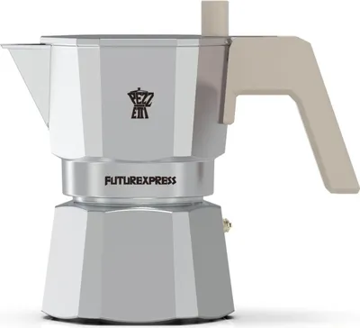 Zdjęcie produktu dla Kawiarka Pezzetti Futurexpress 1 filiżanka srebrna nowoczesność w aluminium