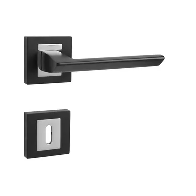 Immagine prodotto di Maniglia per porta SET MP - JASPER - HR CIM/CHL - nero opaco/cromo lucido (FB/CP) maniglia/rosette BB