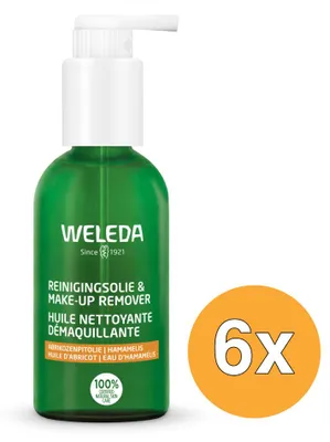 Productafbeelding van 6x WELEDA Reinigingsolie & make up remover (150 ml)