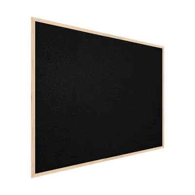 Immagine prodotto di Bacheca in sughero nero (cornice in legno) 90x60 cm