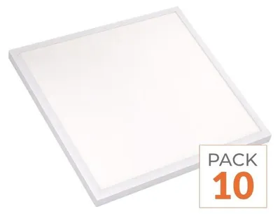 Produktbild von LED-Panel, 18W, 30x30cm, Farbtemperatur einstellbar, Rahmen weiß - 3000K/4000K/6500K - Packung mit 10 Stück