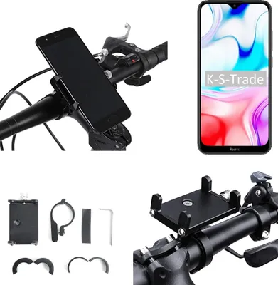 Produktbild von K-S-Trade Handyhalterung für das Fahrrad kompatibel mit Xiaomi Redmi 8 Halter Lenkstange Fahrradhalterung Motorrad Bike Mount Befestigung Smartphone