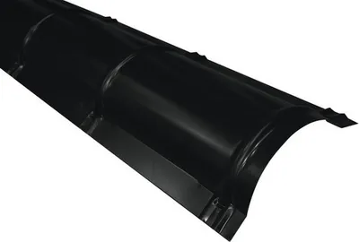 Produktbild von PRECIT Firstblech halbrund Tiefschwarz RAL 9005 1000 mm x 114 mm x 280 mm