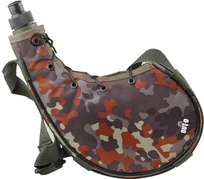 Produktbild von Outdoor-Wasserflasche, 800 ml, Wasserkocher, Sportflaschen mit Schultergurt fš¹r Wandern und Rucksackreisen （Khaki）