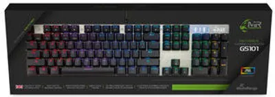 Produktbild von MediaRange MRGS101-UK, Kabelgebunden, USB, Mechanischer Switch, QWERTY, RGB-LED, Schwarz, Silber