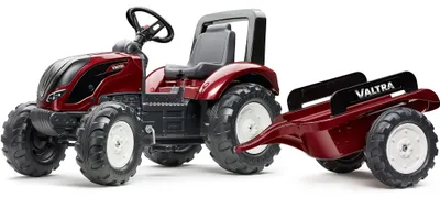 Zdjęcie produktu dla FALK Traktor na Pedały Valtra S4 Czerwony z Przyczepą 3-7 lat