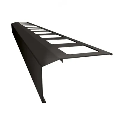 Zdjęcie produktu dla Renoplast Profil okapowy aluminiowy K301, Do posadzki klejonej na tarasy i balkony, Profil prosty 200cm, Grafit