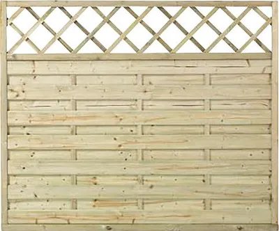 Produktbild von Zaun Hauptelement PLUS Bergen mit Rankgitter 180 x 150 cm kesseldruckimprägniert