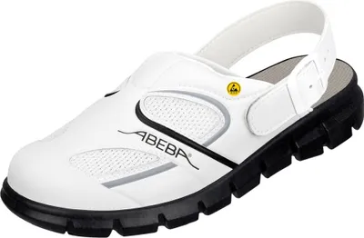 Immagine prodotto di Scarpe professionali Abeba ESD Dynamic OB Clog bianco/nero CE ESD SRC