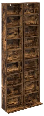Produktbild von CD Regal 2 stk. Raucheiche 33 x 23,5 x 175 cm Holzwerkstoff
