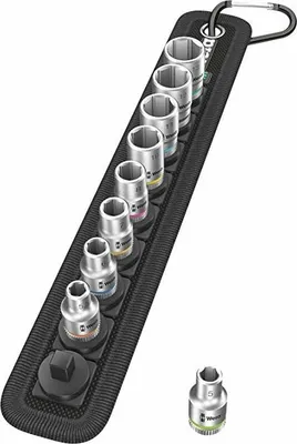 Image de Jeu de douilles à six pans extérieurs Wera 9 pièces 3/8" (10 mm) Belt B 4 Zyklop 05003973001 (05003973001)