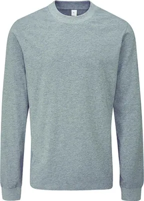Produktbild von Mantis M06 | Essential Heavy Long Sleeve T XS bis XXL - Farbe: Heather Grey Melange - Größe: L