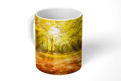 Produktbild von KitchenYeah® Tasse Kaffeetasse Kaffeebecher 350 ml Baum - Natur - Sonne - Landschaft - Wald Teetasse - Fototasse - Becher - Keramikbecher - Teebecher - Kaffeetasse - Bürotasse