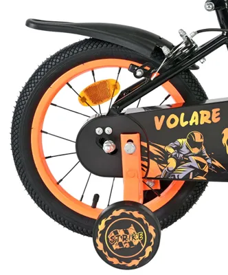 Obrázek produktu pro Volare Strike, dětské kolo - chlapecký model - 14 palců - černá a oranžová barva - dvě ruční brzdy
