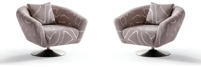 Produktbild von Grauer Stoffsessel Weicher Sessel Sesselgarnitur Wohnzimmermöbel Designermöbel