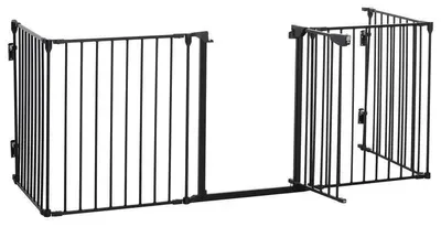 Zdjęcie produktu dla Klatka dla psów, barierka ochronna - Modułowy kojec dla szczeniąt - Składana - Z drzwiczkami - 300 cm x 74,5 cm - Metal i plastik - Kolor khaki