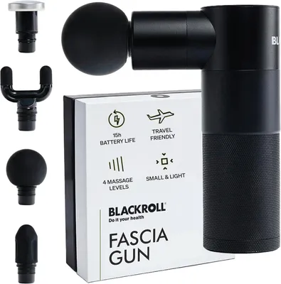 Productafbeelding van FASCIA GUN massageapparaat voor spieren en fascia. Verstelbare intensiteitsniveaus voor massage van rug, schouders, nek en benen