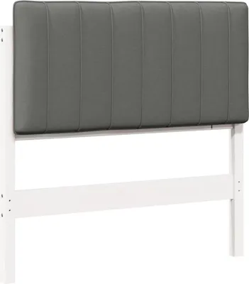 Obrázok produktu pre vidaXL Čalúnené čelo postele s čelom biele a svetlosivé 90 cm
