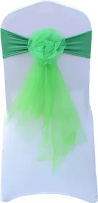Produktbild von 10 Stück Stuhlhussen Organza Stuhl Schärpen,Stretch Stuhlhussen Schleifen,Hochzeit Stuhl Cover Band Schärpen Schleife Dekorationen