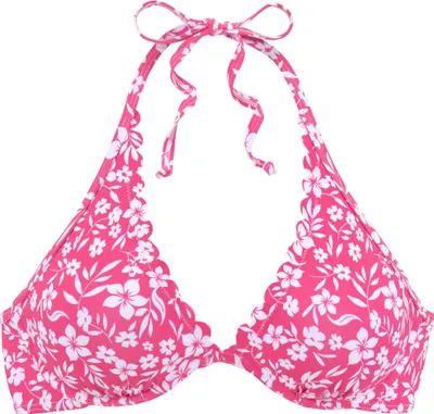 Produktbild von VIVANCE Bügel-Bikini-Top Leni neonpink-weiß Größe 36 Cup C