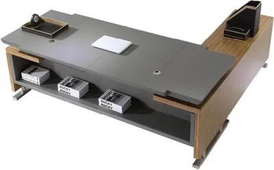 Image de Bureau en bois noir pour un bureau moderne