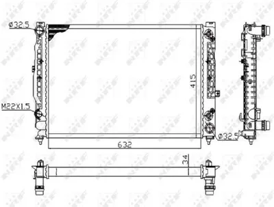 Obrázek produktu pro Chladič Vw A4/A6 2,4/2,8
