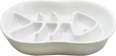 Produktbild von Nobby Anti-Schling-Napf Fish, weiß, 22,5 x 17 x 4 cm, 0,5 l