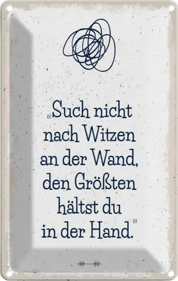 Produktbild von vianmo Blechschild 18x12 cm Such nicht nach Witzen an der Wand Spruch Zitat