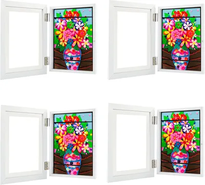 Produktbild von (Schwarz, 2er-Pack) Kinder-Kunstrahmen, Kinderrahmen mit Frontöffnung, veränderbare A4-Bilderrahmen für Kindergrafiken, Aufbewahrungsrahmen für Kunstwerke können zum Zeichnen und Basteln für Kinder umgedreht werden