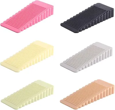 Produktbild von PolkaHome® 6 Stück Gummi Türstopper Antirutsch Türkeil für Innen Bad Schrank Küche Kinderzimmer