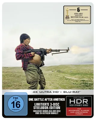 Produktbild von PLAION One Battle After Another (Limitiertes Steelbook, 4K-UHD + Blu-ray), Film, Blu-ray, Deutsch, Englisch, 162 min, One Battle After Another, Aktion