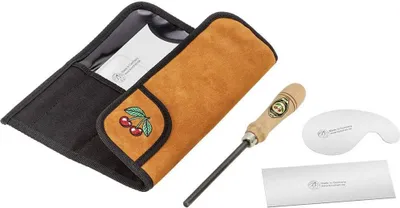 Produktbild von Kirschen Ziehklingensatz in Veloursleder-Tasche, 4-teilig - 3824000