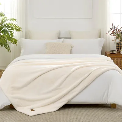 Produktbild von Wasserdichte Luxus-Decken aus Kunstfell - 150 x 200 cm - Beige
