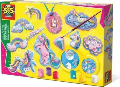 Image de Kit de Moulage et Peinture Licornes SES Creative, Kit Créatif pour Enfants, 5+ Ans