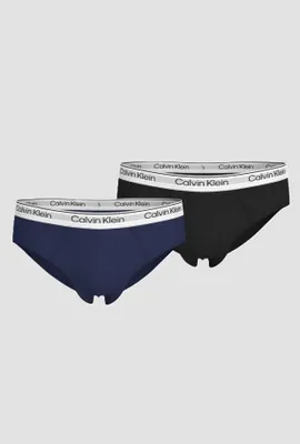 Produktbild von Calvin Klein B70B7005080SD, Slips, Kind, Schwarz, Saphir, LKA, 2 Stück(e), Baumwolle, Elasthan