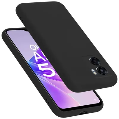 Produktbild von Cadorabo Schutzhülle für Oppo A57 5G / A77 5G / Realme V23 Hülle in Schwarz Handyhülle Case Cover TPU Etui