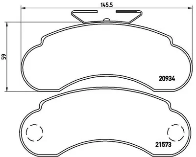 Produktbild von Brembo Bremsbelagsatz, Scheibenbremse Vorderachse P 50 021