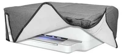Produktbild von kwmobile Drucker Schützhülle kompatibel mit HP Envy 6020e / Envy 6055e Hülle - Printer Cover aus Leinen - Staubschutzhülle für Drucker - Dunkelgrau