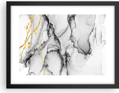 Produktbild von Gerahmtes Poster - Schwarzer Rahmen - Stein Abstraktion Kontrast - 40x30 cm - Wand Bild - Wanddeko - Wandbilder - Kunstposter - Wandposter - Bilderrahmen - Bilder - Kunstdruck - P2BAA40x30-4761