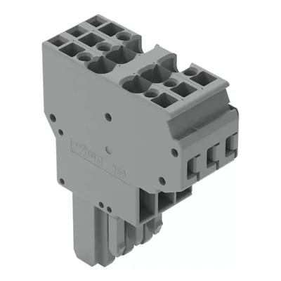 Produktbild von WAGO 2-Leiter-Federleiste;CAGE CLAMP®;4 mm²;grau 769-123