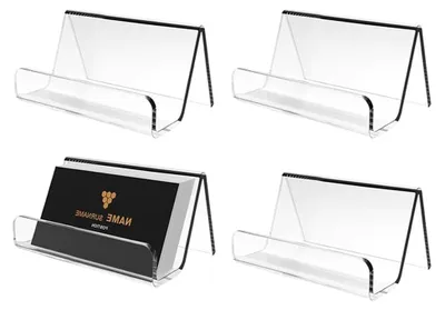 Produktbild von Visitenkartenhalter, 4 Stück für 9x6cm Karten, transparent