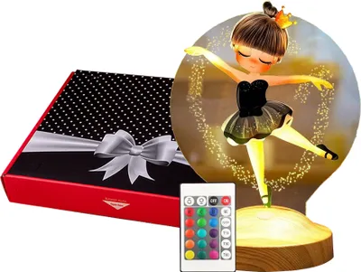 Produktbild von Geschenkelampe LED Nachttischlampe Ballerina Nachtlicht Geburtstagsgeschenk, Geschenk für Mädchen, Tochter, Kinder