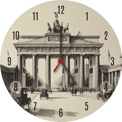 Produktbild von Berlin Souvenir Brandenburger Tor Wanduhr aus MDF
