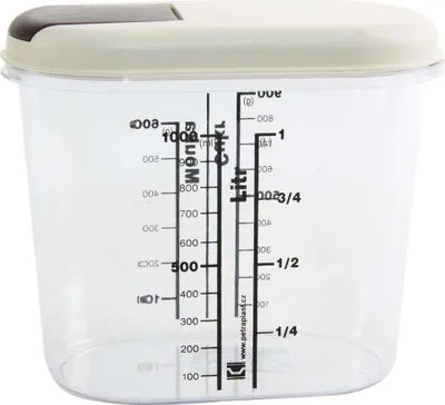 Image de conteneur pour récipients en vrac 1,0l ovale avec PH imprimé mélange de couleurs, couvercle ouvrant