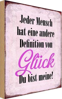 Produktbild von vianmo Holzschild 18x12 cm Glück du bis meine Geschenk
