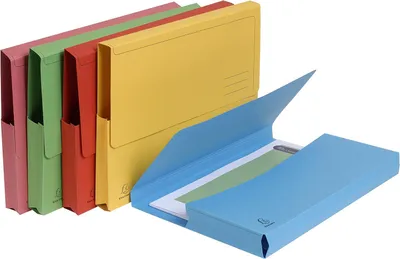 Produktbild von Exacompta 47670E 50er Pack Recycling-Aktenmappen Forever mit Verschlußklappe für DIN A4 Blauer Engel Sammelmappe Einschlagmappe farbig sortiert