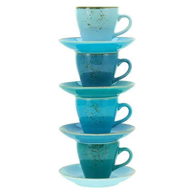 Obrázok produktu pre CreaTable, 23698, Nature Collection Aqua, šálky na espresso 8 ks, kamenina