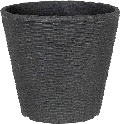 Produktbild von Flechttopf Blumenkübel  Ø 38 cm H 35 cm anthrazit